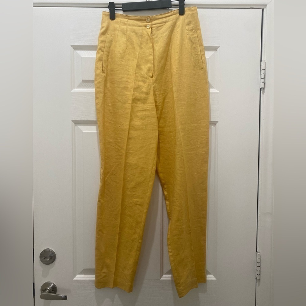 TOTOnKO 100% Linen Pants, 12